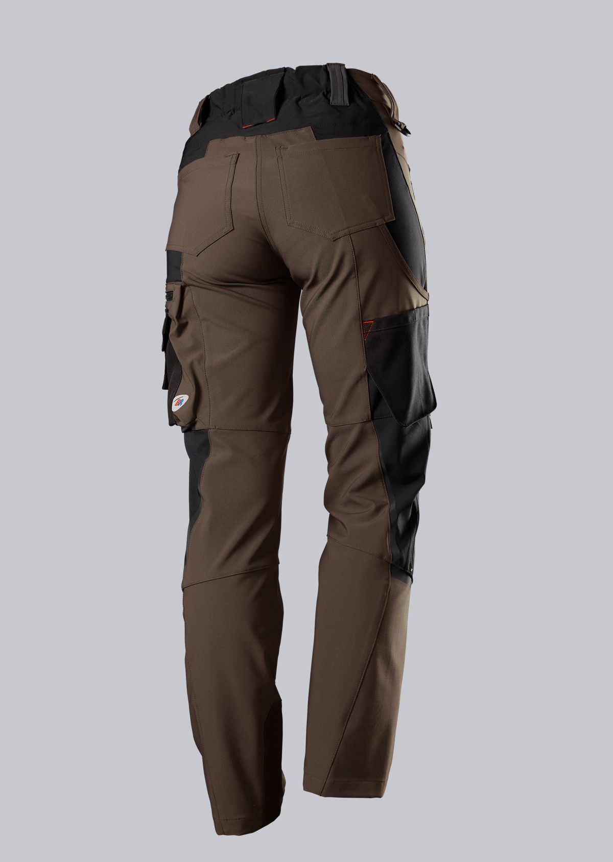 BP® Superstretch-Arbeitshose mit Kniepolstertaschen für Damen braun/schwarz Thumbnail 1