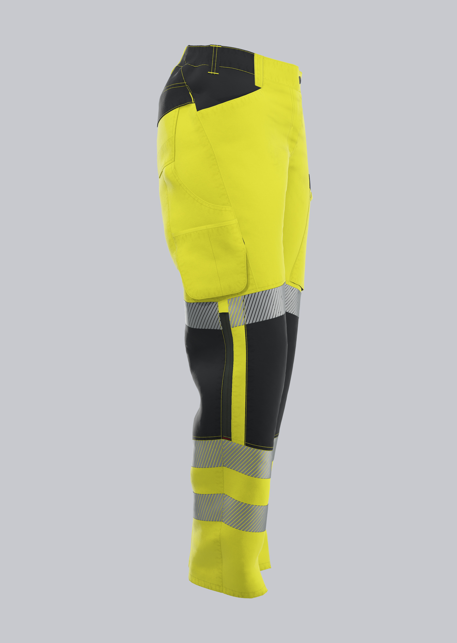BP® Women’s high-visibility stretch trousers with knee pockets