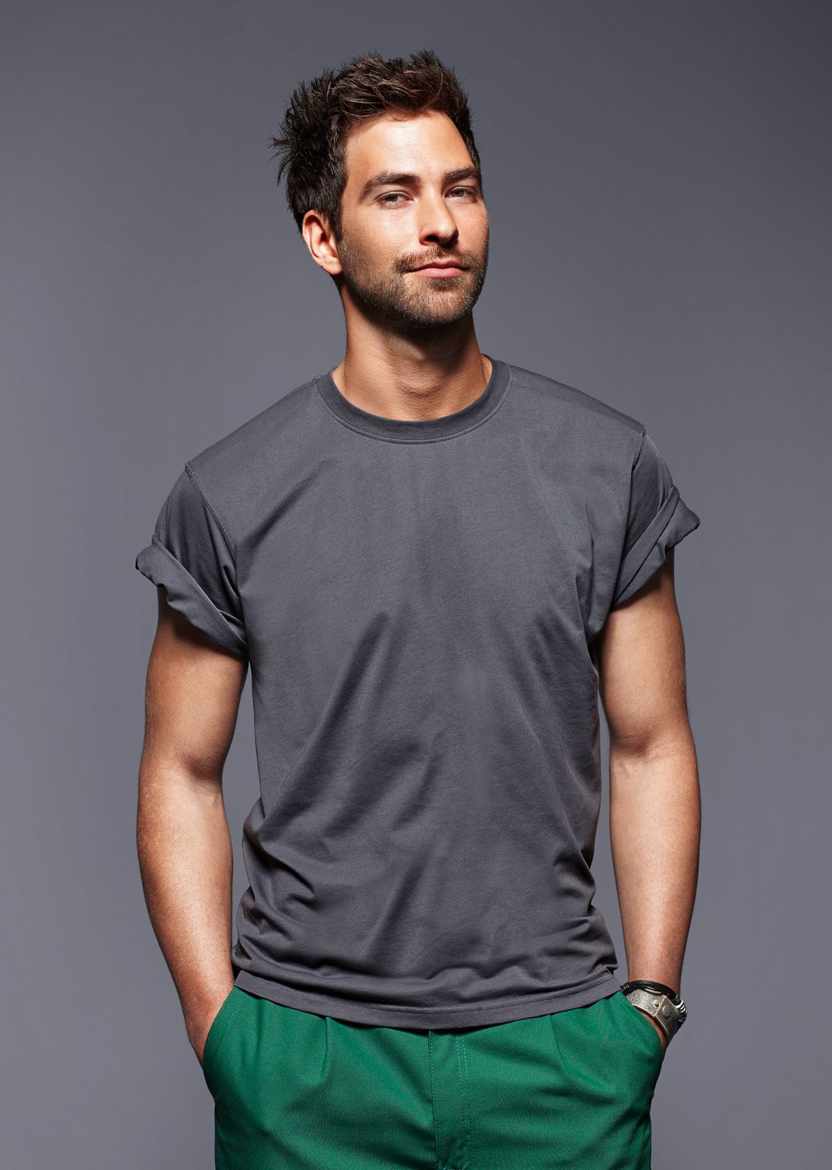 1621-171-53 BP® T-shirt unisexe gris foncé Thumbnail 1