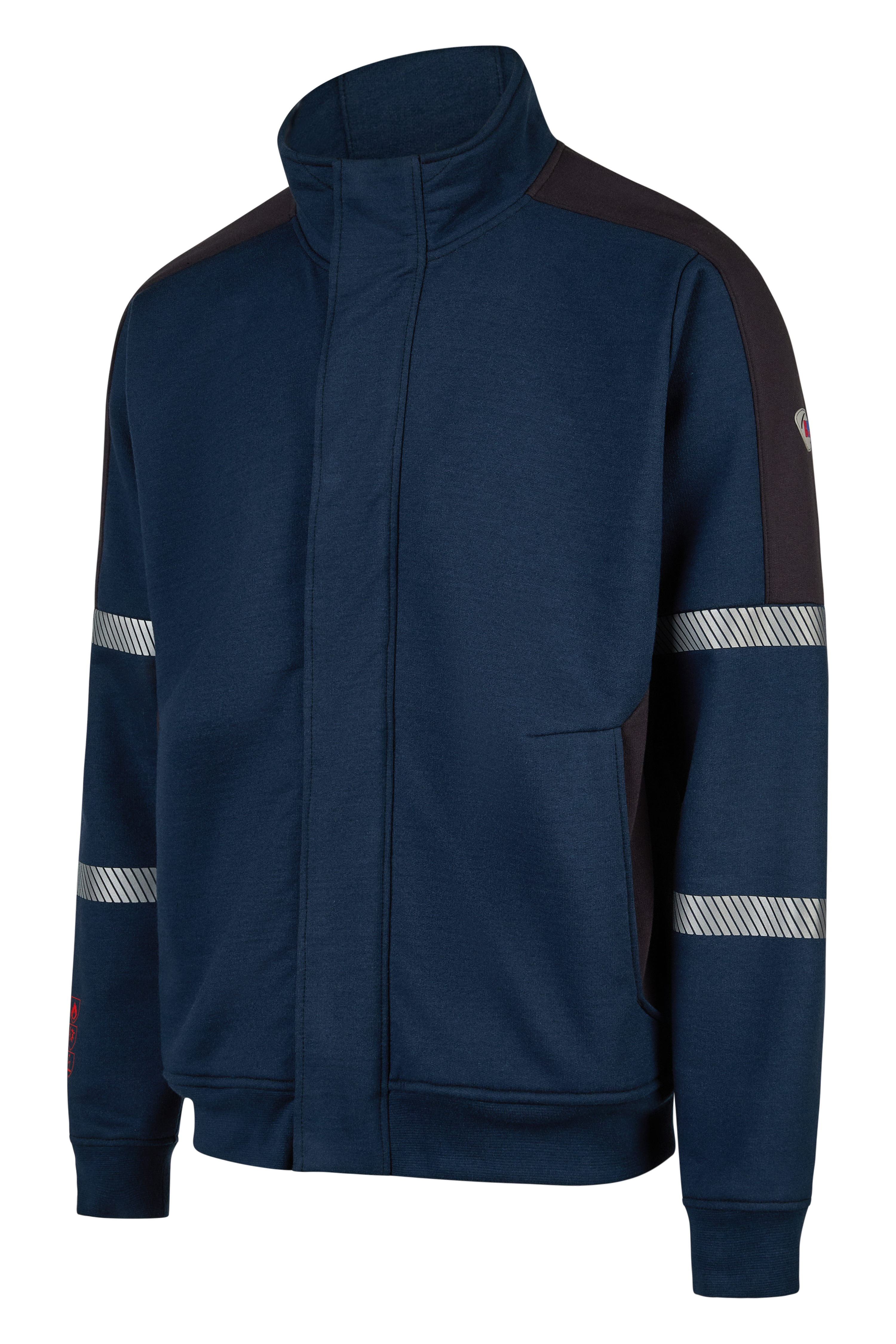 BP® Veste sweat multinormes APC1, visibilité améliorée bleu nuit/noir Thumbnail 1