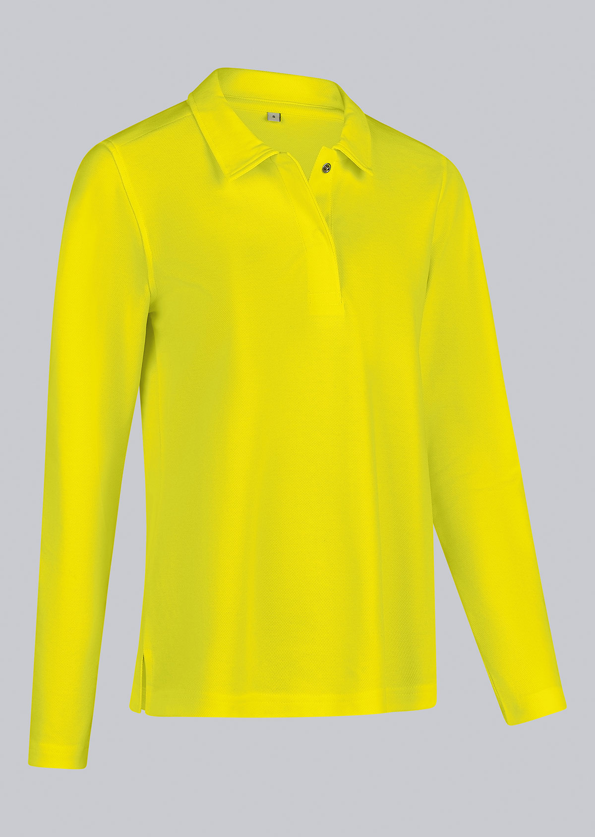 BP® Langarmpoloshirt zur erhöhten Sichtbarkeit für Damen warngelb Thumbnail 1