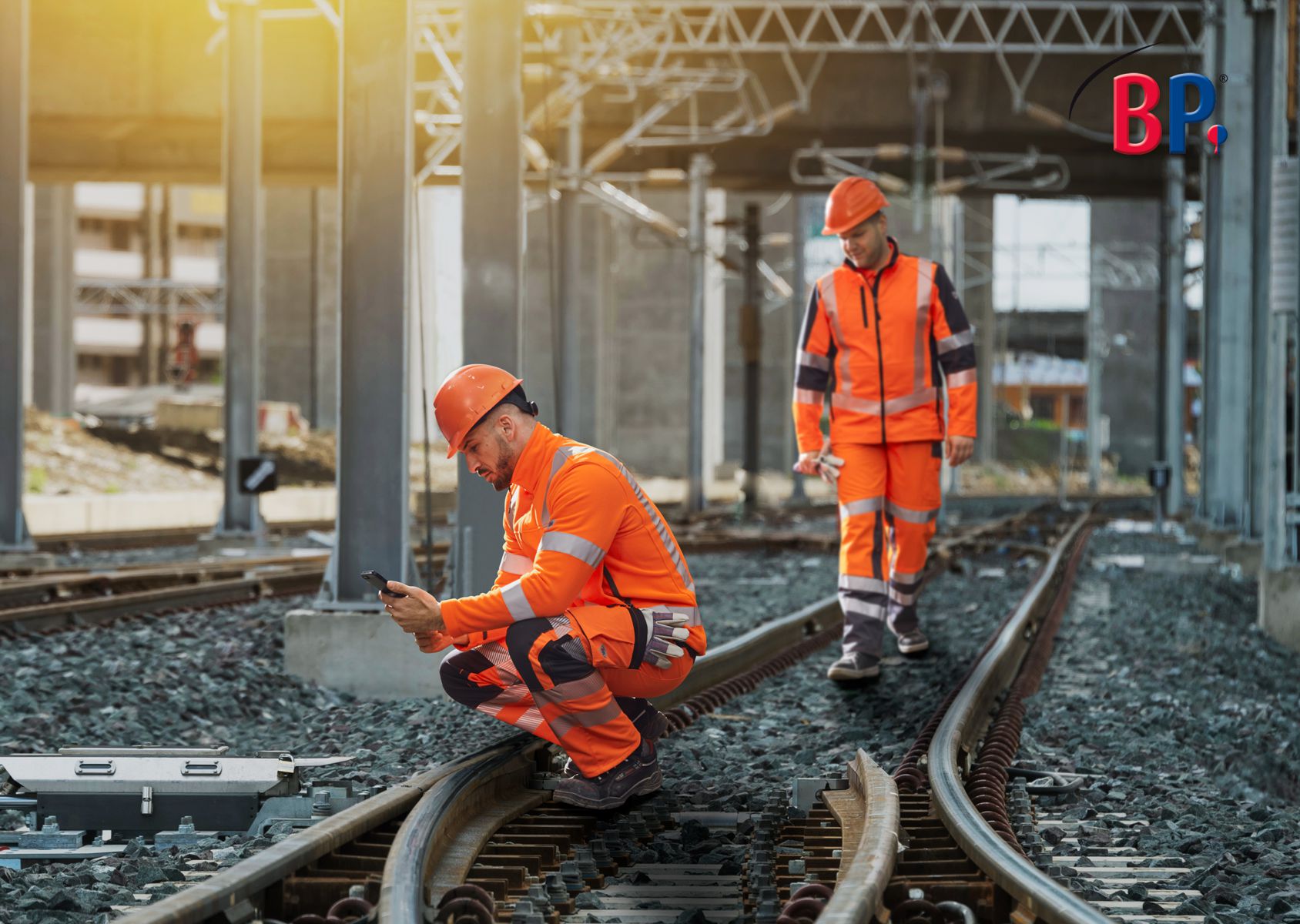 BP® Warnschutz-Hose mit Knietaschen warnorange/dunkelgrau Thumbnail 3