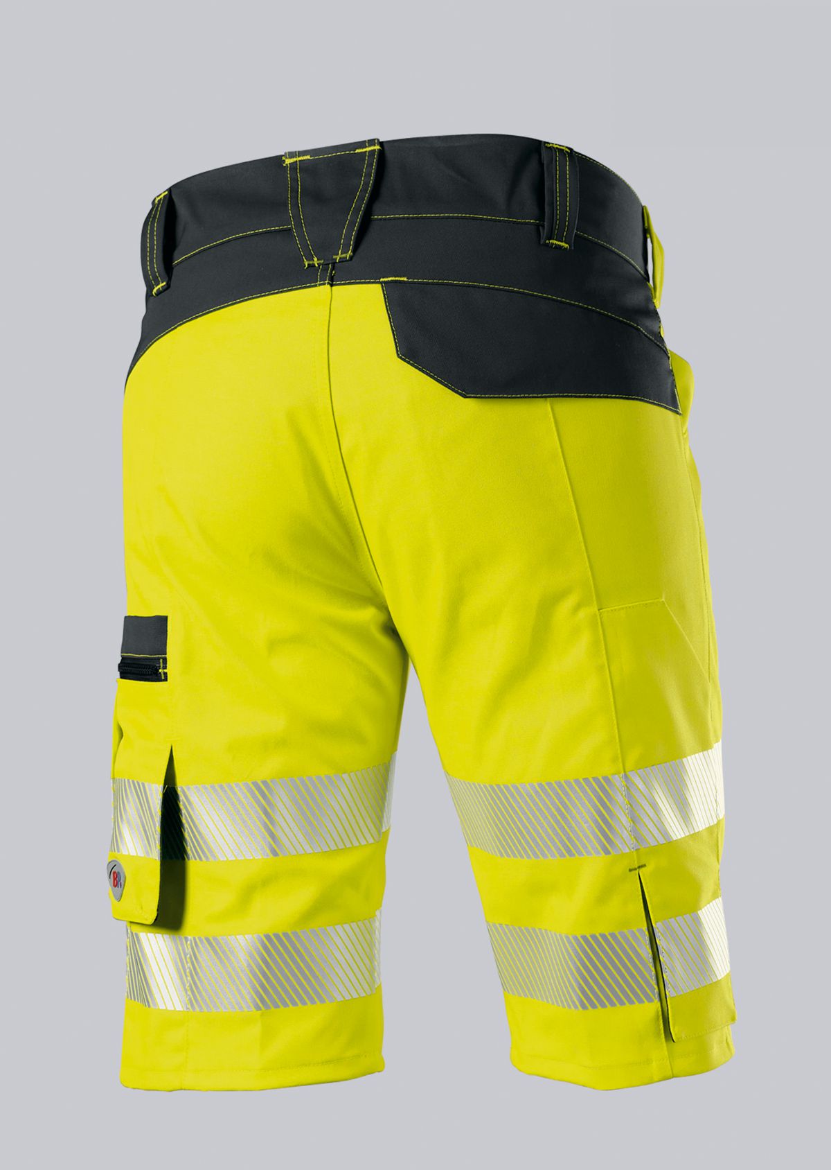 BP® Leichte Warnschutz-Stretch-Shorts warngelb/anthrazit Thumbnail 1