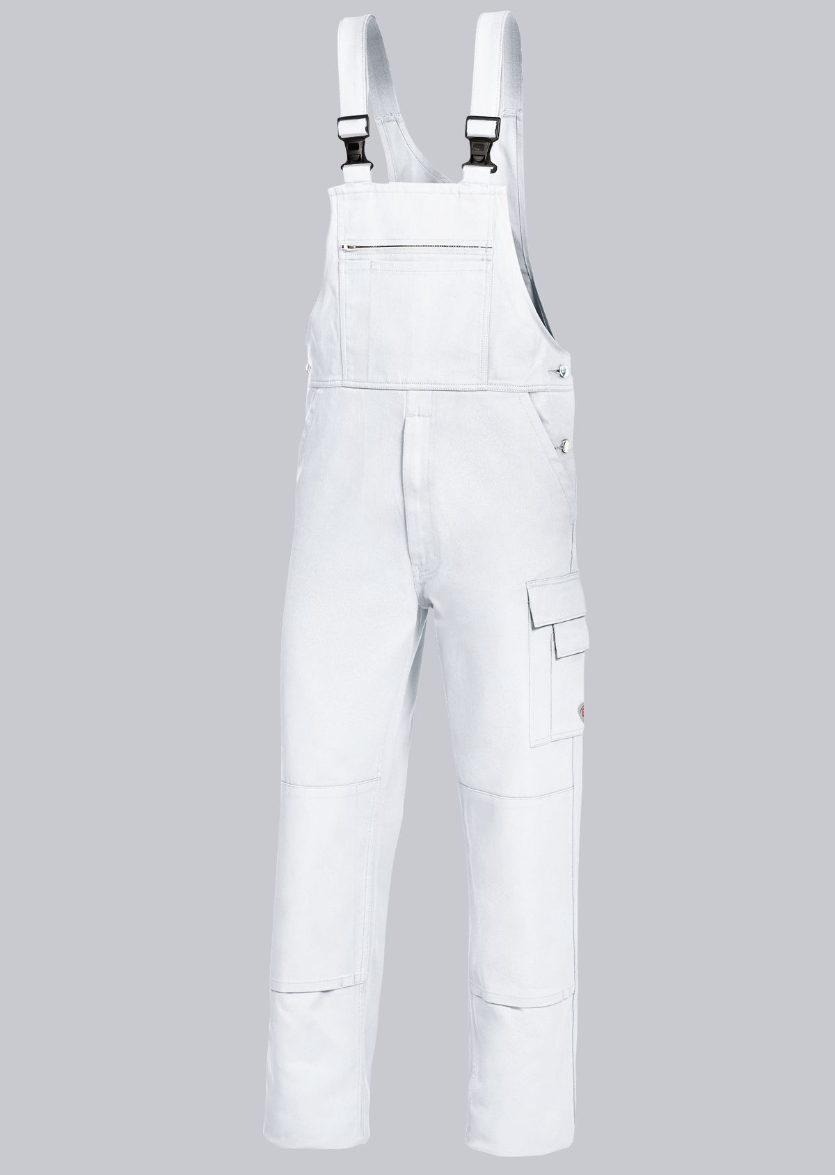 BP® Cotte à bretelles basic en coton avec genouillères blanc Photo principale