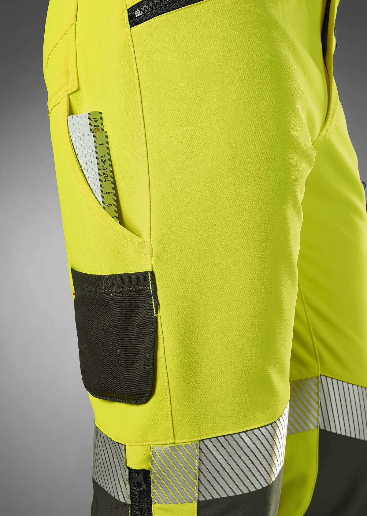 BP® Warnschutz-Superstretch-Hose mit Knietaschen warngelb/anthrazit Thumbnail 2
