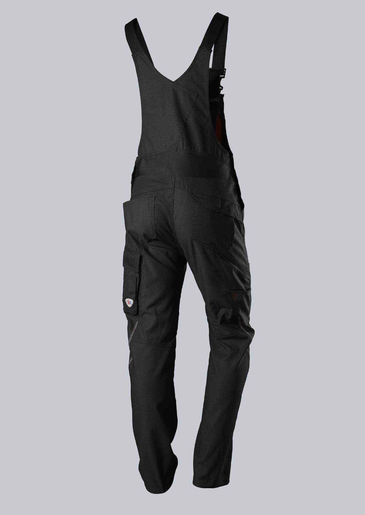 1821-565-0032_BP® Robust bib & brace with knee pad pockets_black_Image 2