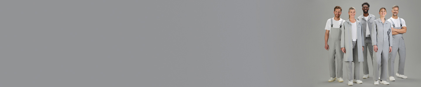 Banner mit Mitarbeitern in BP® HACCP-Kleidung für Lebensmittelhygiene.