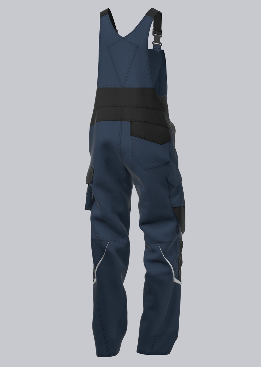 2407-581-1432 BP® Cotte à bretelles légère multinormes APC1 bleu nuit/noir Thumbnail 1