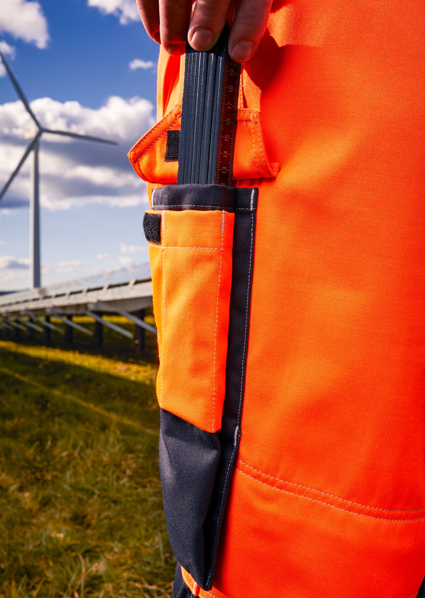 2237-840-6556 BP® Lightweight multi-standard high visibility APC2 bib & brace warning orange/anthracite Thumbnail 8