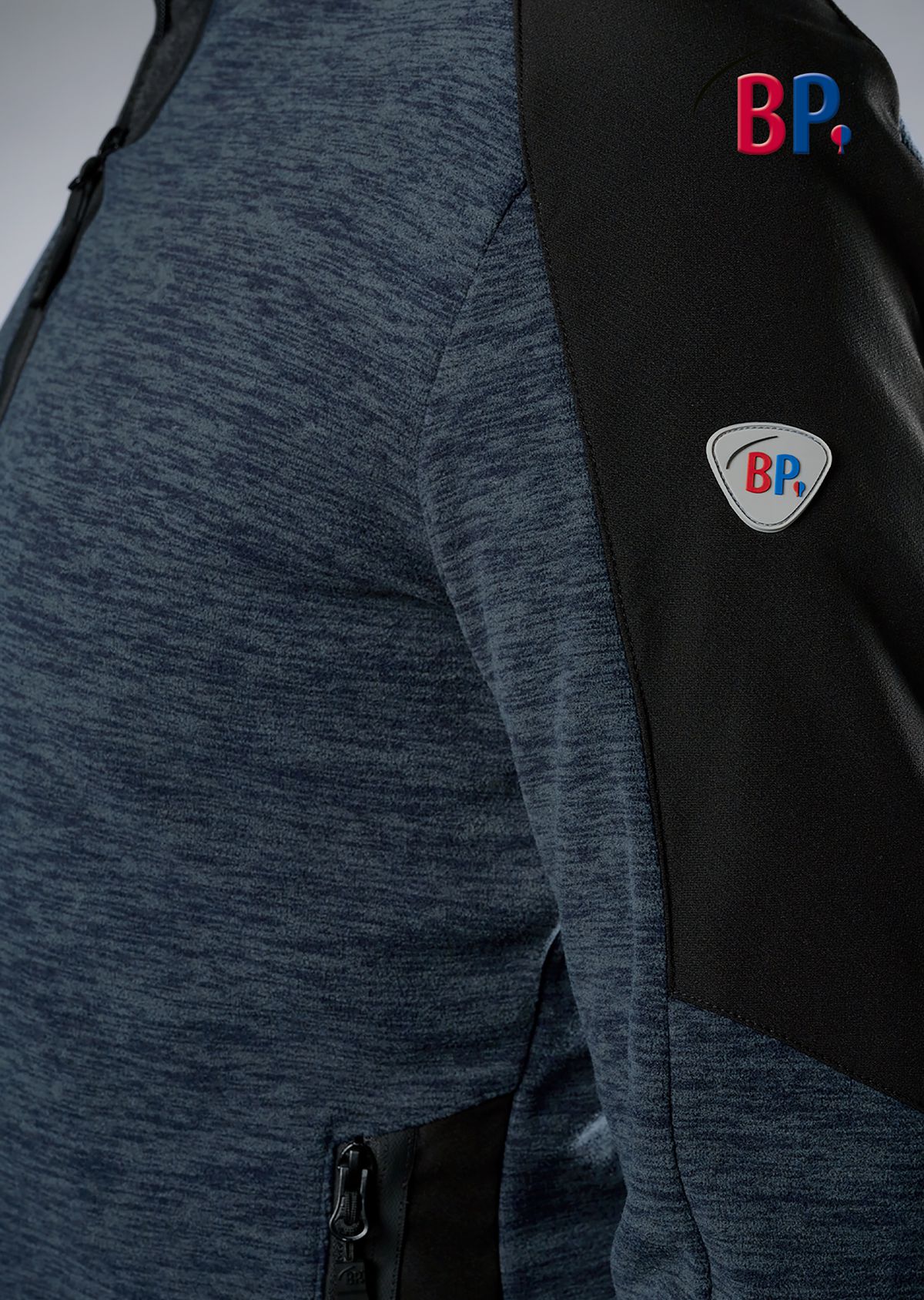 BP® Space-dyed Fleecejacke space blau Thumbnail 2