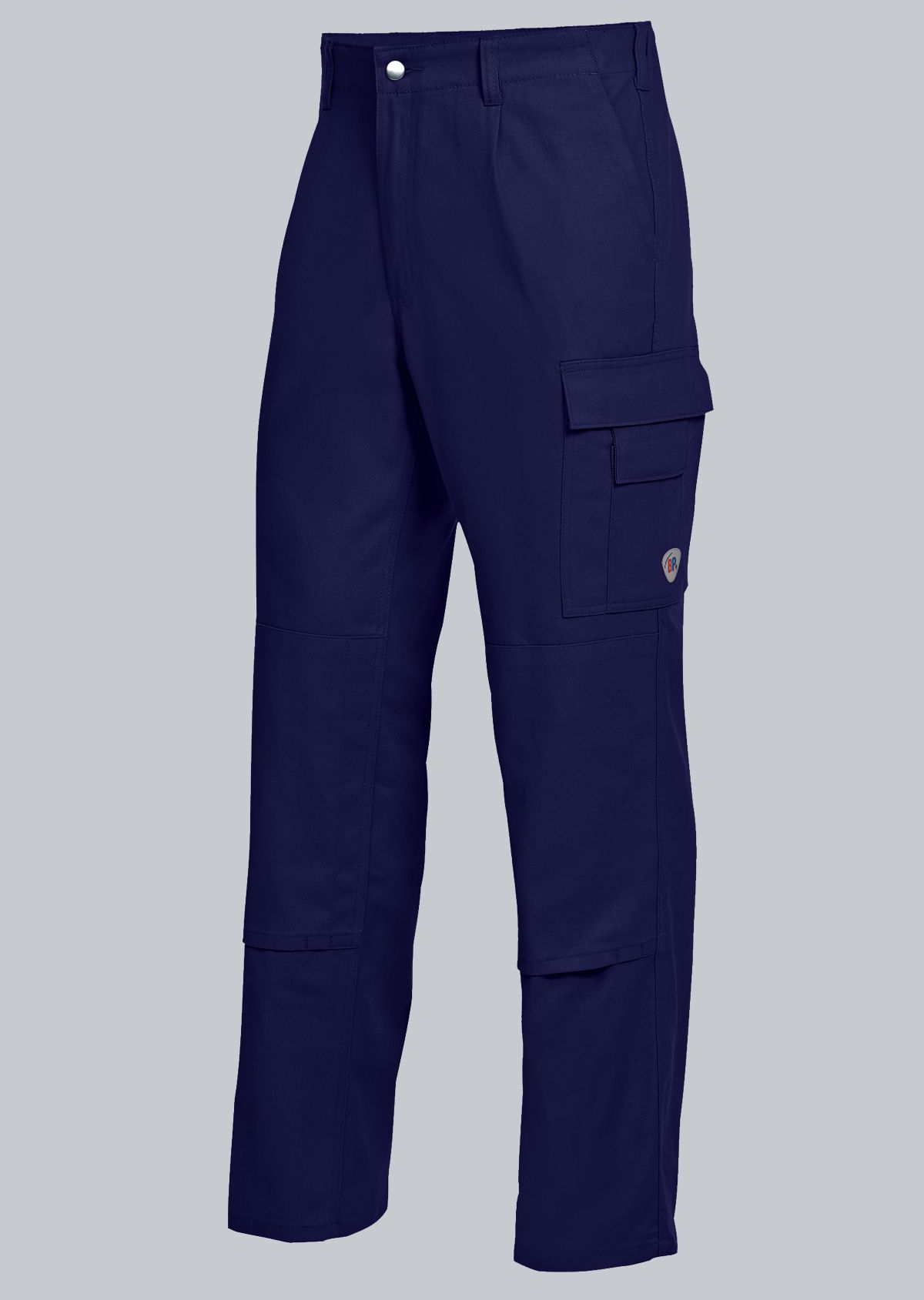 BP® Pantalon de travail basic en coton avec genouillères bleu foncé Photo principale
