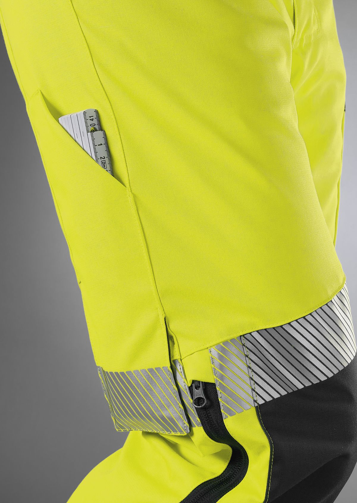 BP® Leichte Warnschutz-Stretch-Hose mit Knietaschen warngelb/anthrazit Thumbnail 3