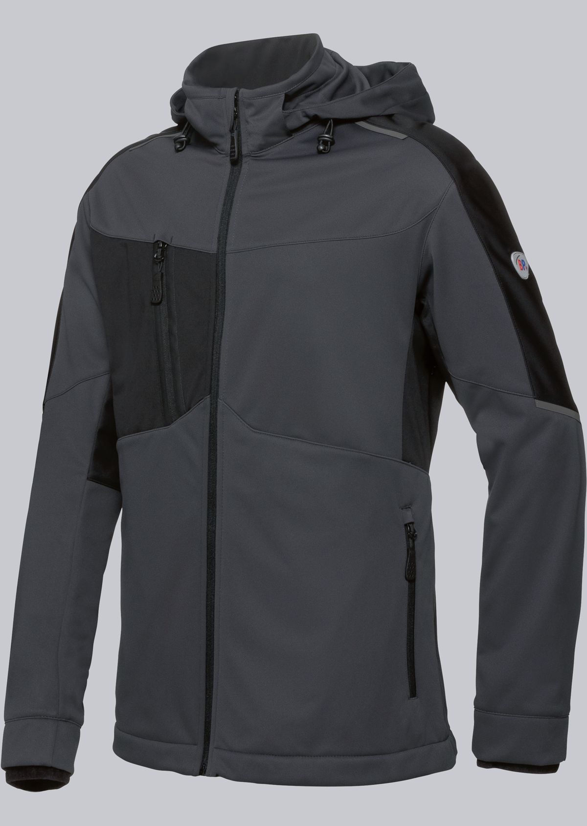 1830-992-5632_BP® Leichte Stretch-Softshelljacke_anthrazit/schwarz_Cover Bild