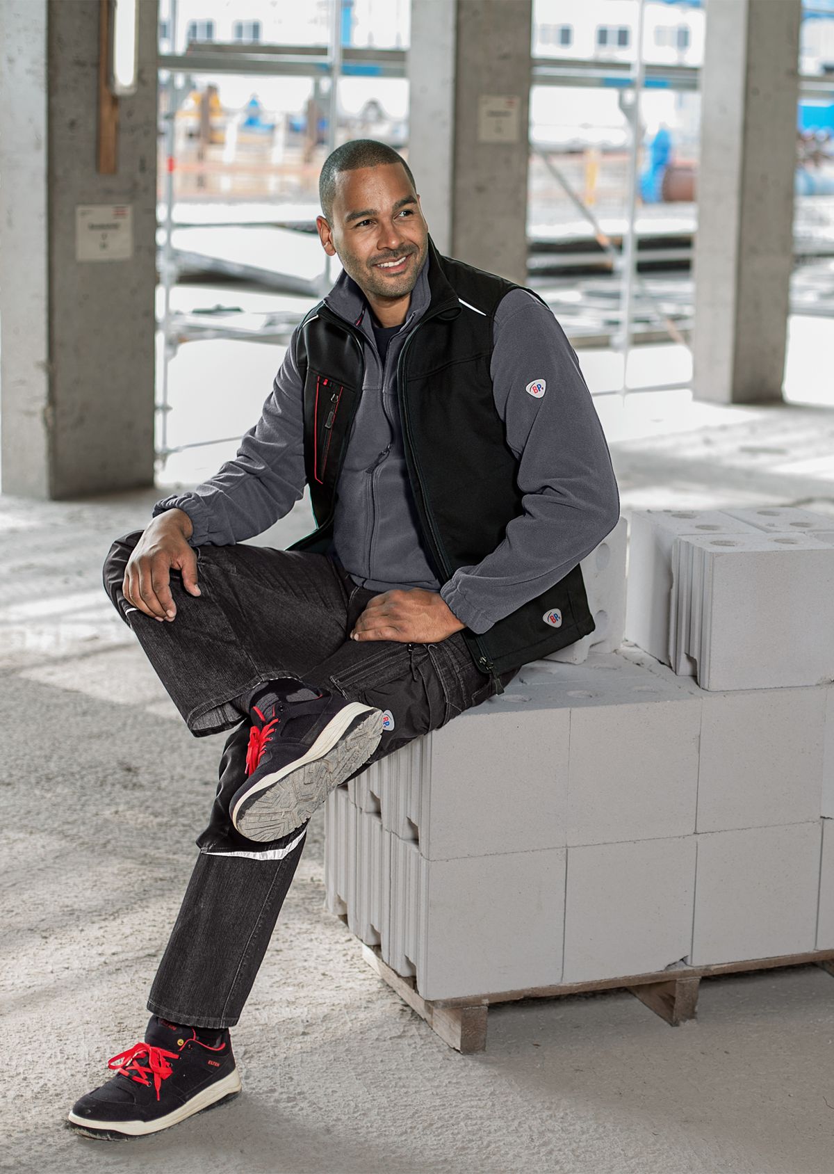 1872-646-53 BP® Fleecejack donkergrijs Thumbnail 3