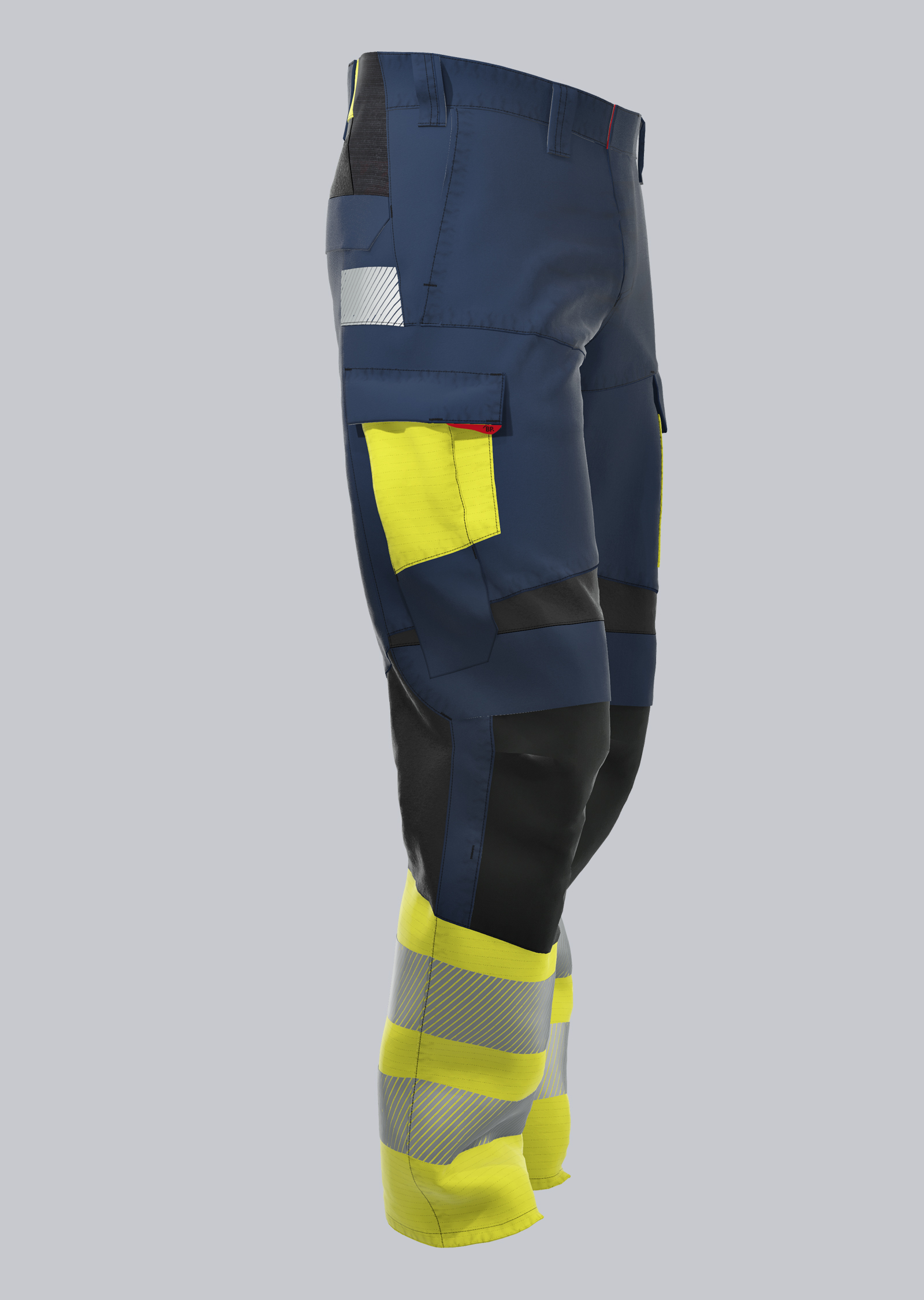 2215-590-1466 BP® Pantalon léger multinormes à haute visibilité cl. 1, APC1 jaune haute visibilité/bleu nuit Thumbnail 3