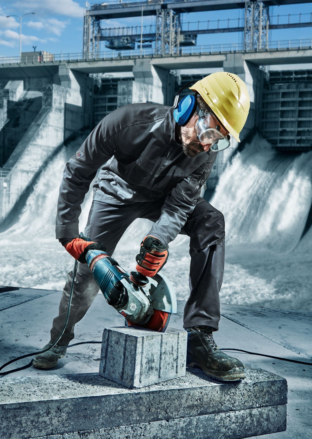 1820-565-5632 BP® Robuuste werkbroek met kniezakken antraciet/zwart Thumbnail 11