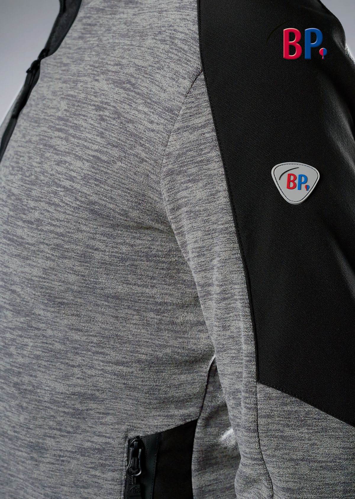 BP® Space-dyed Fleecejacke space weiß Thumbnail 3