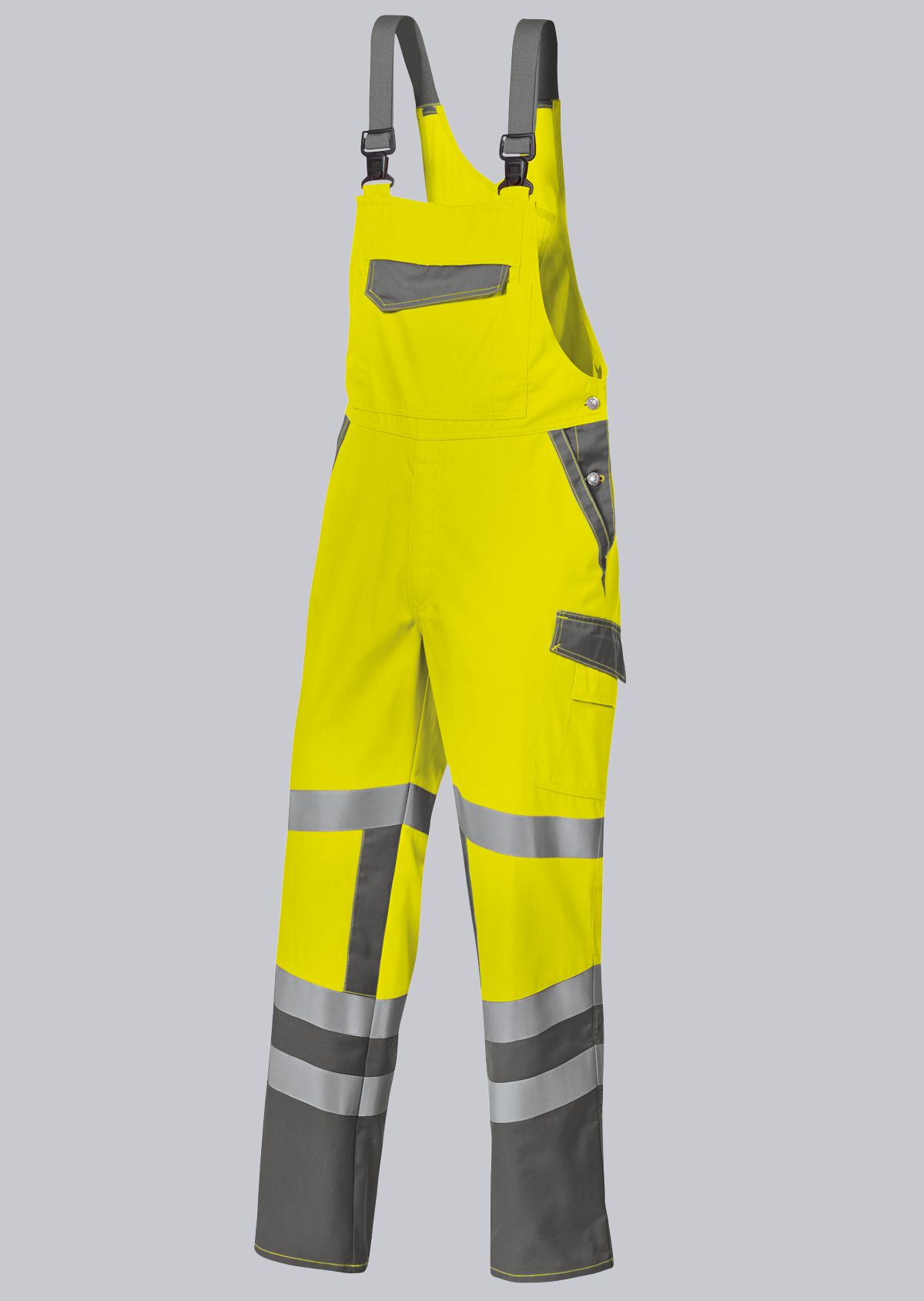 2111-845-8653 BP® Tuinbroek met hoge zichtbaarheid signaalgeel/donkergrijs Hoofdafbeelding