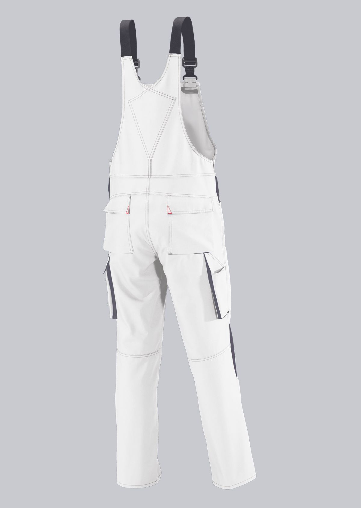 1790-555-21 BP® Strapazierfähige Latzhose weiß/dunkelgrau Thumbnail 1