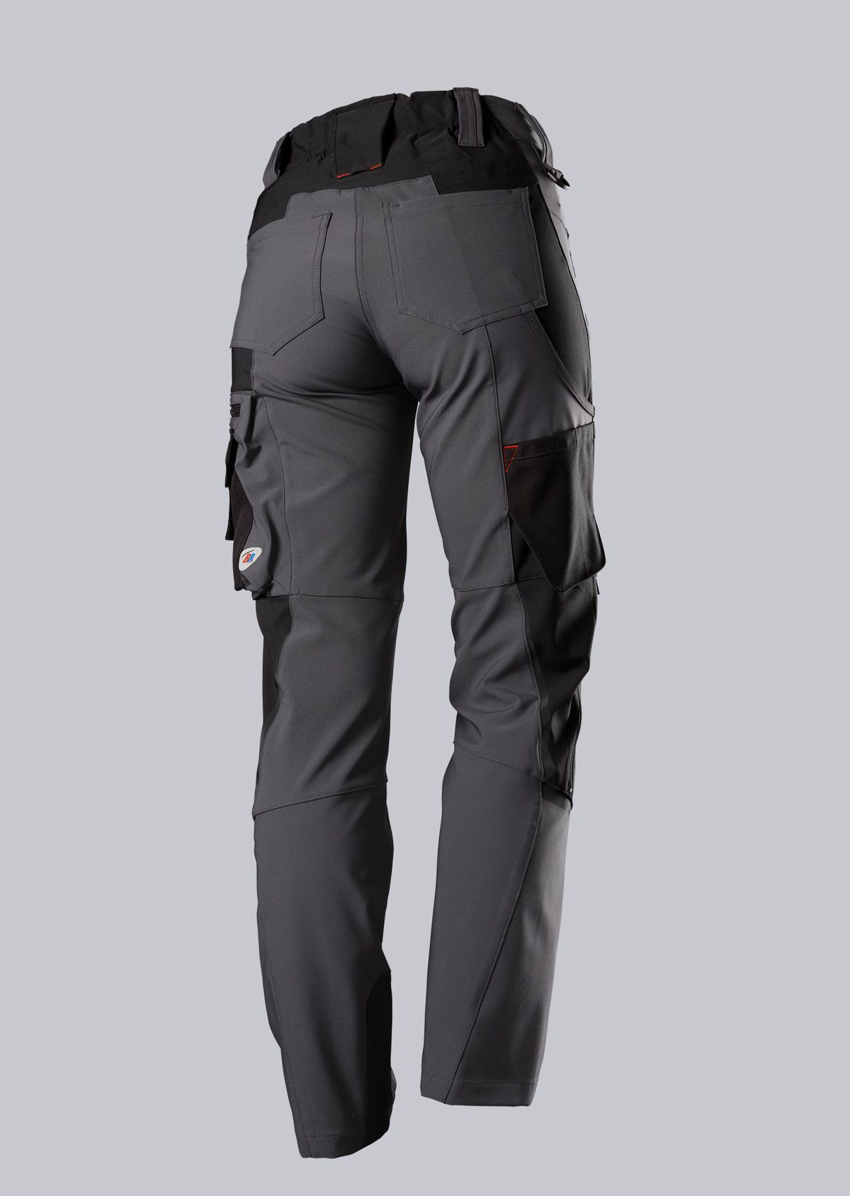 1862-620-5632 BP® Superstretch-werkbroek met kniezakken voor dames antraciet/zwart Thumbnail 4