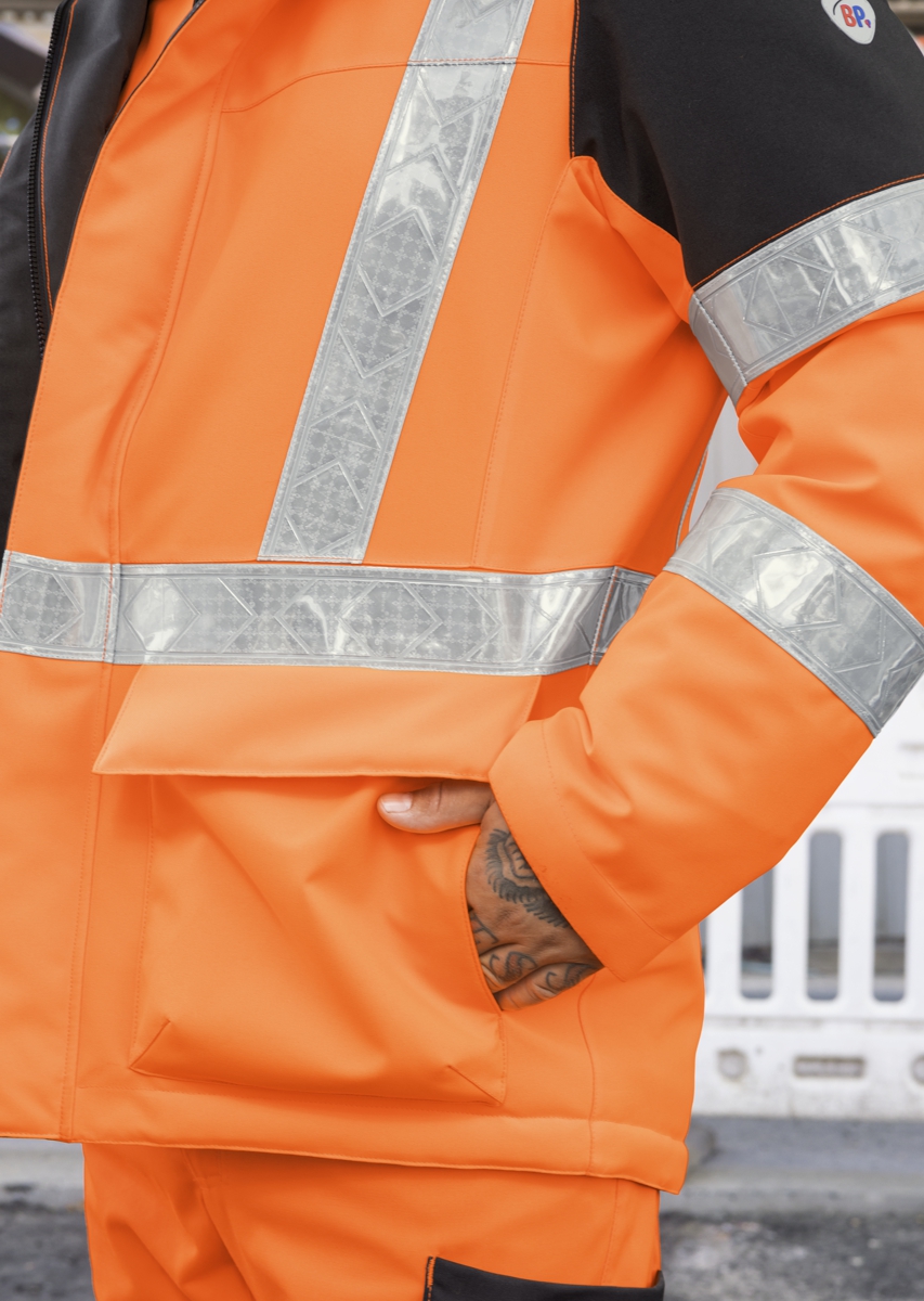 BP® Veste hiver à haute visibilité orange haute visibilité/anthracite Thumbnail 8