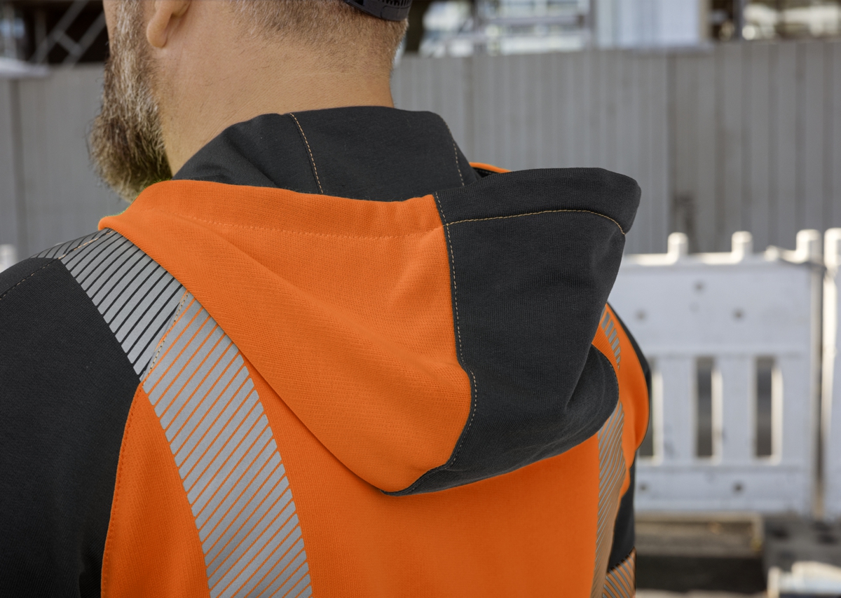 2138-873-6556 BP® High-visibility sweat jacket with hood warning orange/anthracite Thumbnail 3