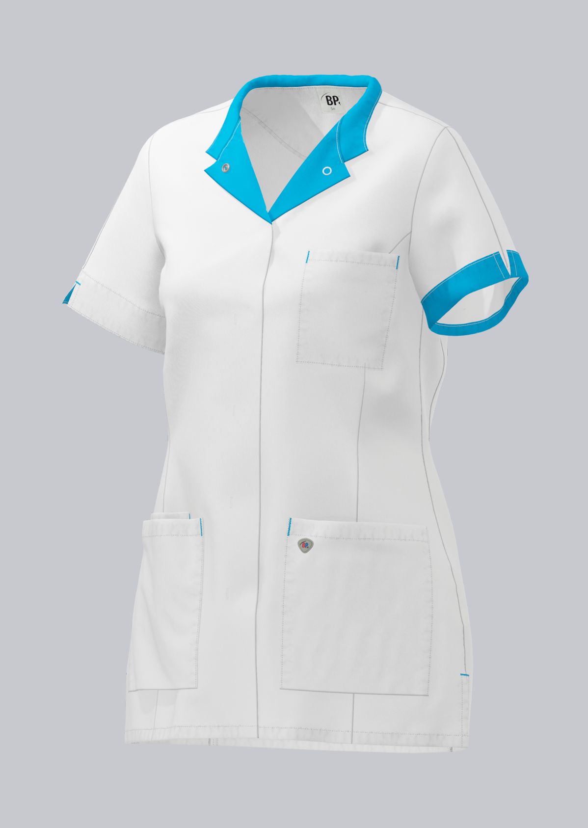 BP® Women's tunic 1600-485-2114_BP® Women's tunic_white/curacao_Cover Image