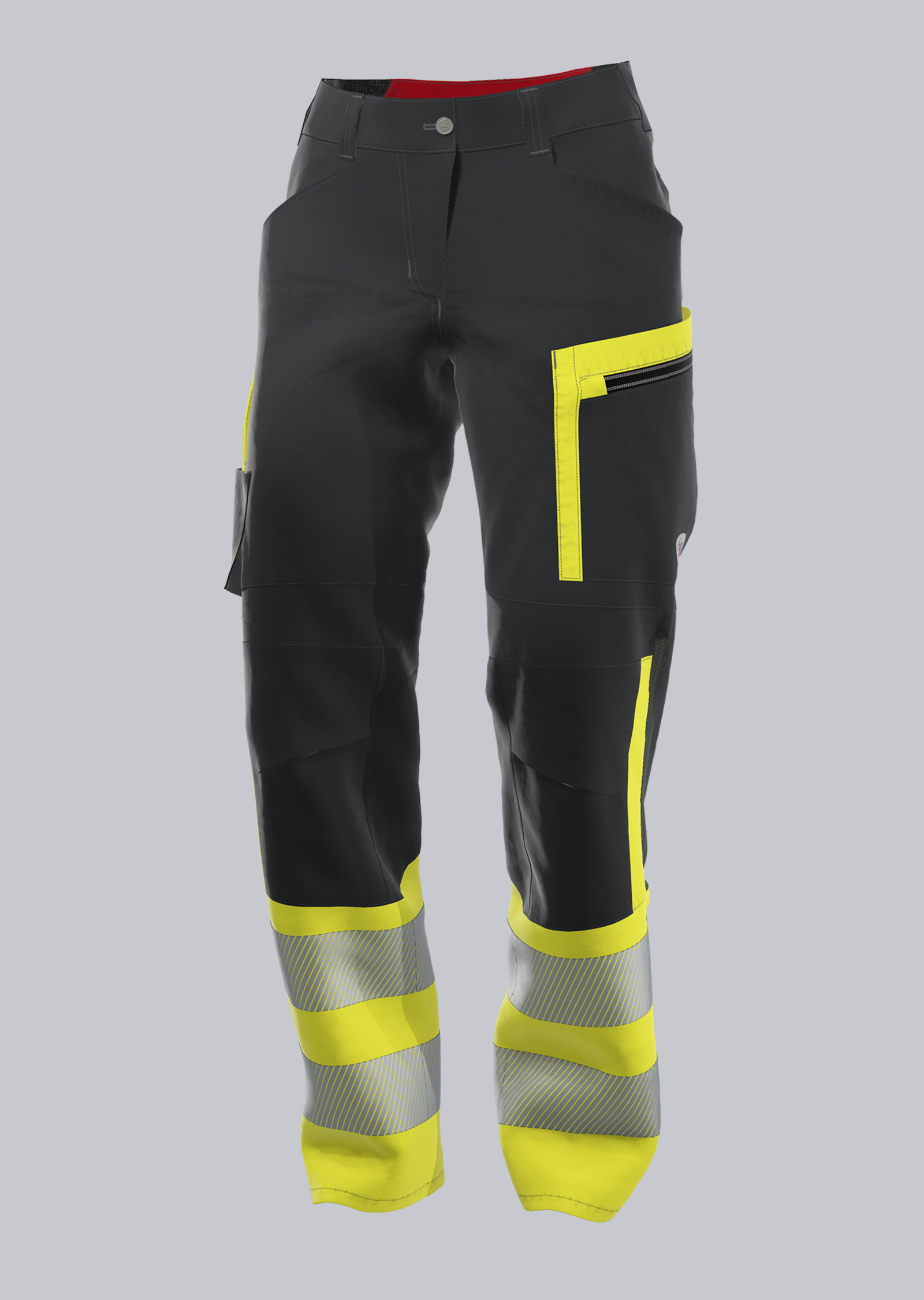 BP® Warnschutz-Hybrid-Hose Klasse 1 für Damen anthrazit/warngelb Cover Bild