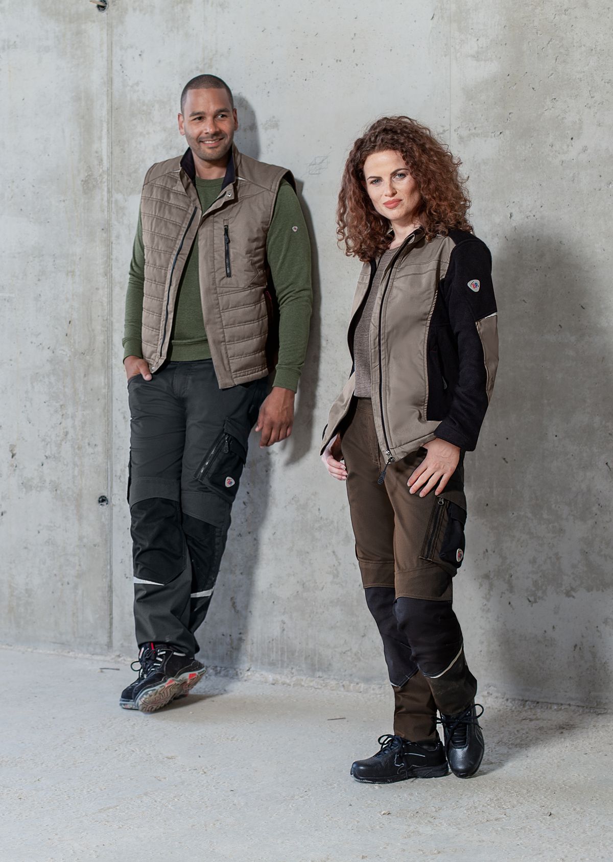 BP® Leichte Arbeitshose mit Kniepolstertaschen für Damen braun/schwarz Thumbnail 2