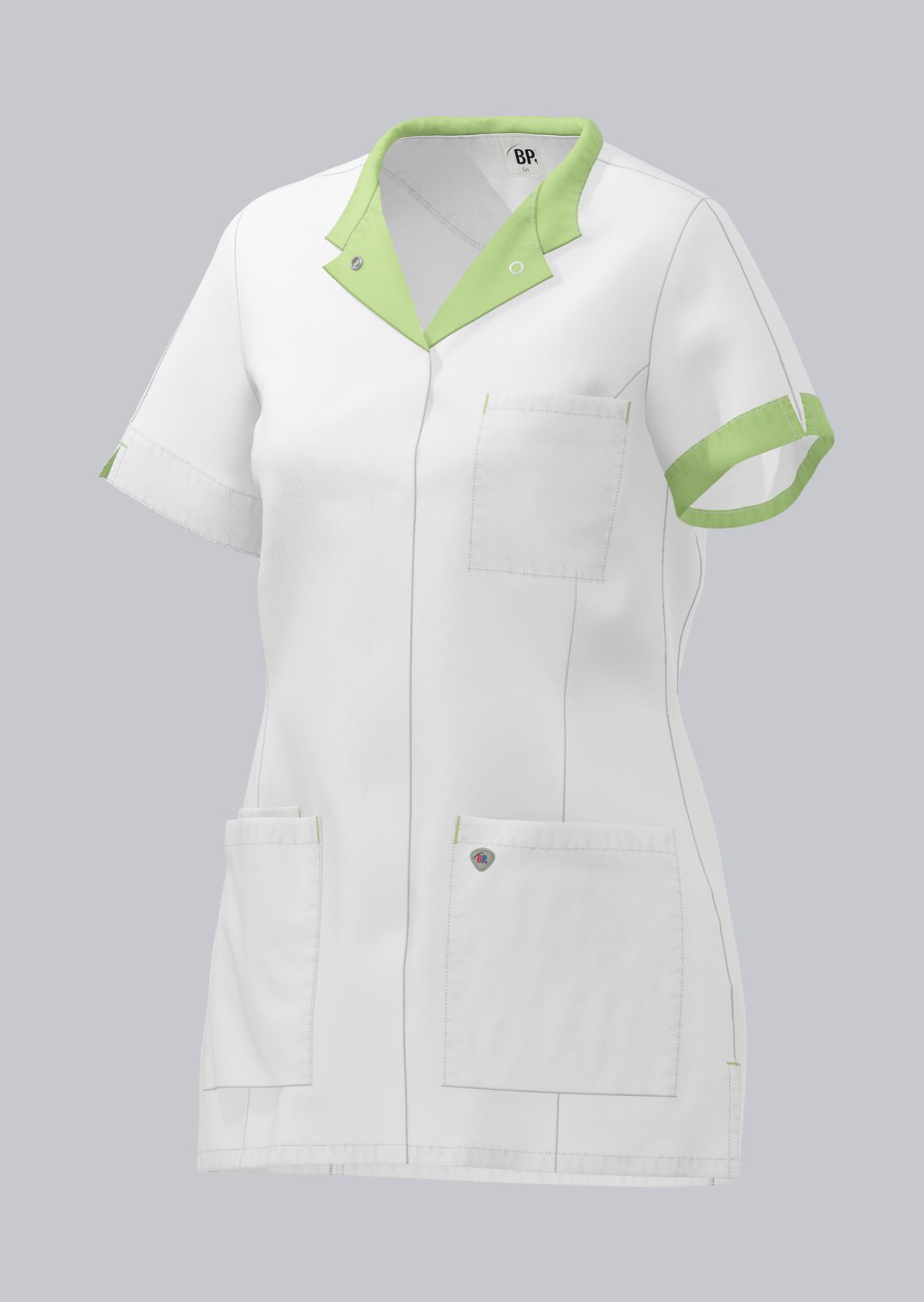 1600-485-2178_BP® Tuniek voor dames_wit/lichtgroen_Cover afbeelding