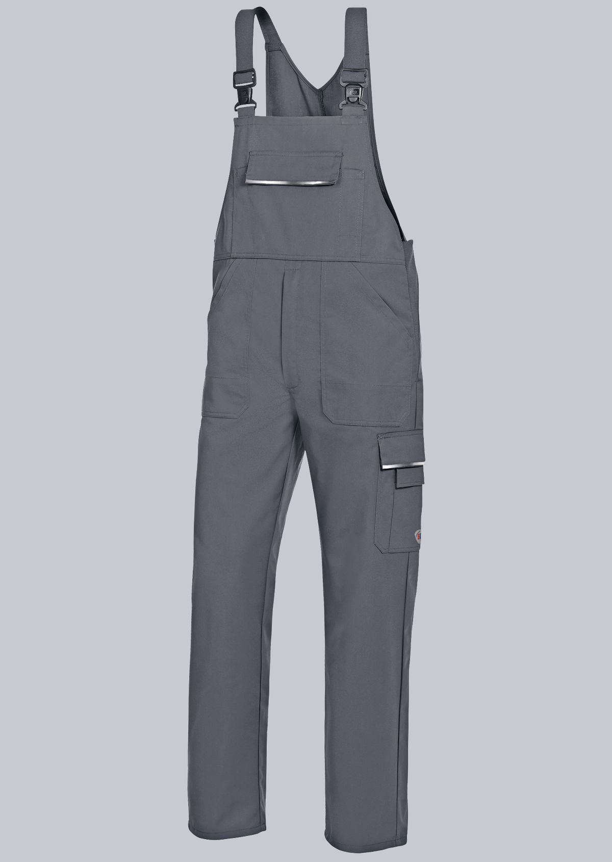 1604-559-53_BP® Latzhose mit verdeckten Knöpfen_dunkelgrau_Bild 1