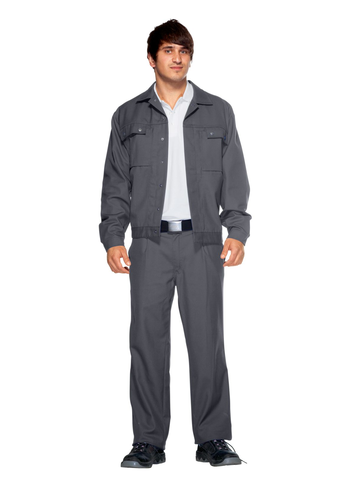 BP® Veste de travail légère tous temps gris foncé Thumbnail 2