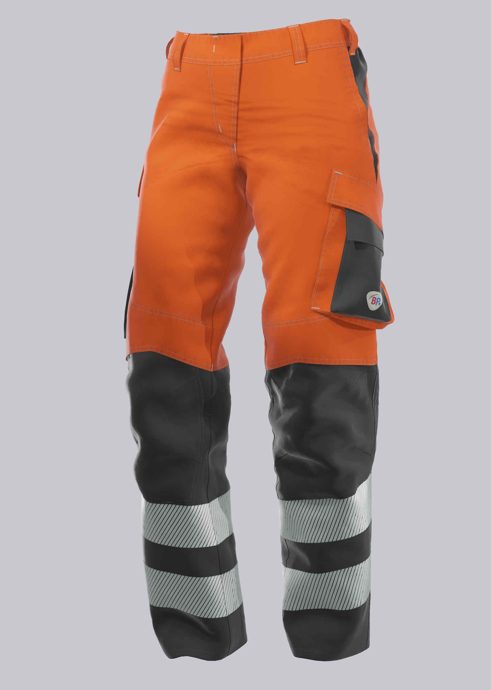 BP® Leichte Warnschutz-Multinorm-Hose APC2 für Damen warnorange/anthrazit Cover Bild