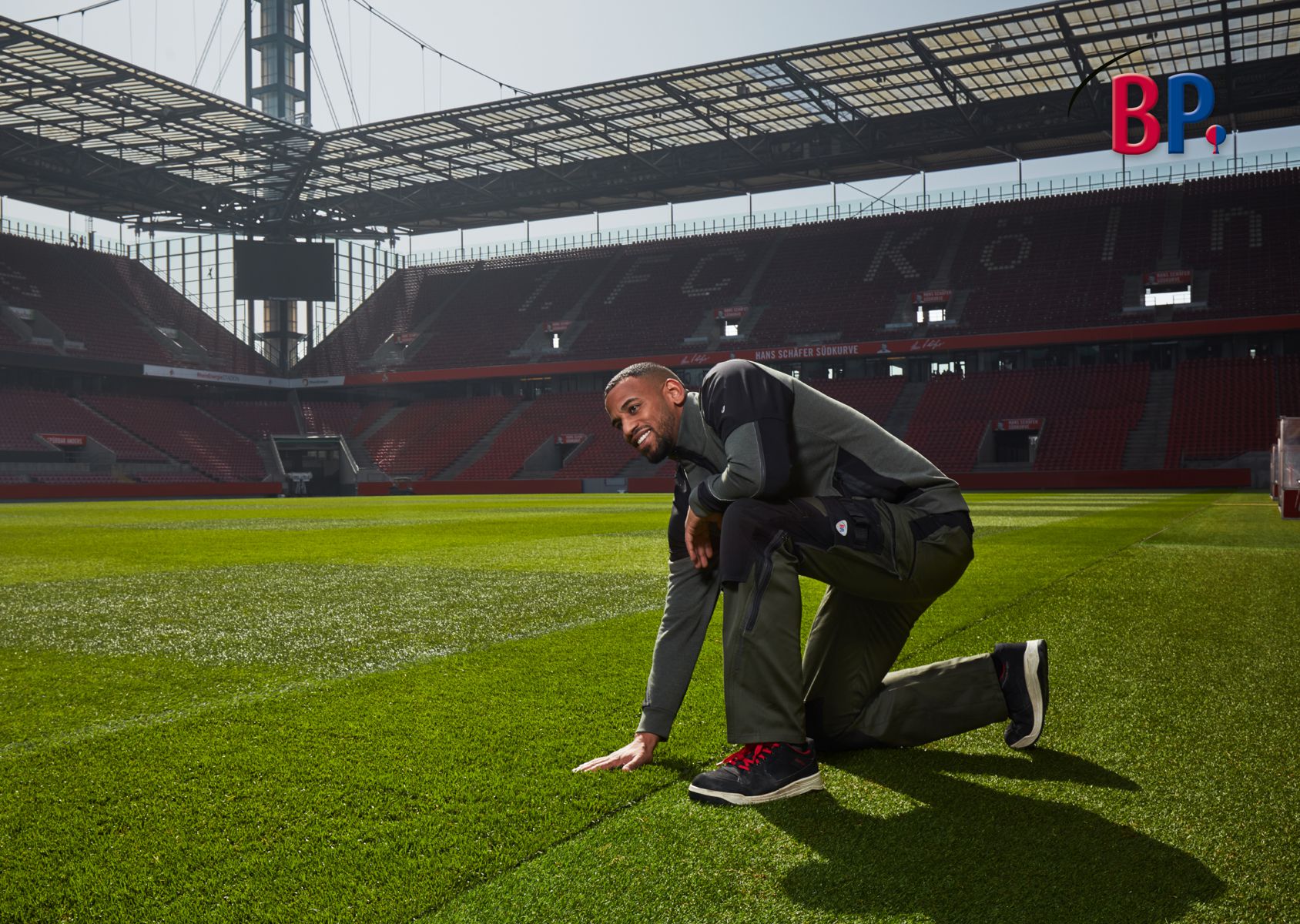 1825-032-7332 BP® Stretch work trousers with knee pad pockets olive/black Thumbnail 5