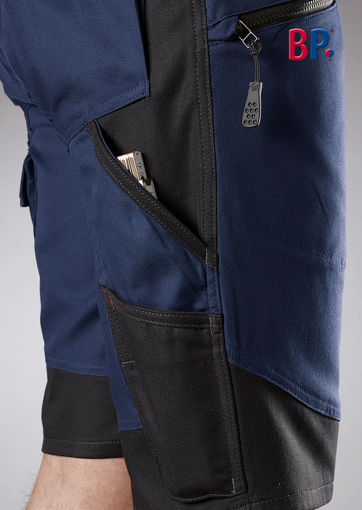 BP® Leichte Stretch-Shorts nachtblau/schwarz Thumbnail 2