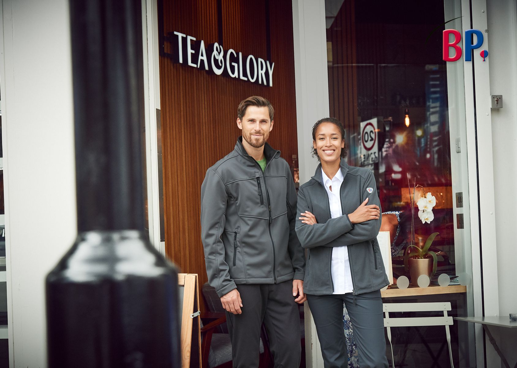 1693-641-56 BP® Fleecejack voor dames antraciet Thumbnail 3