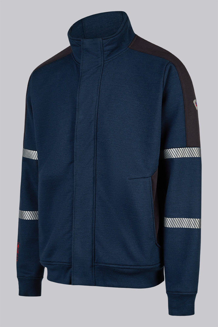 2429-629-1432 BP® Veste sweat multinormes APC1, visibilité améliorée bleu nuit/noir Thumbnail 1