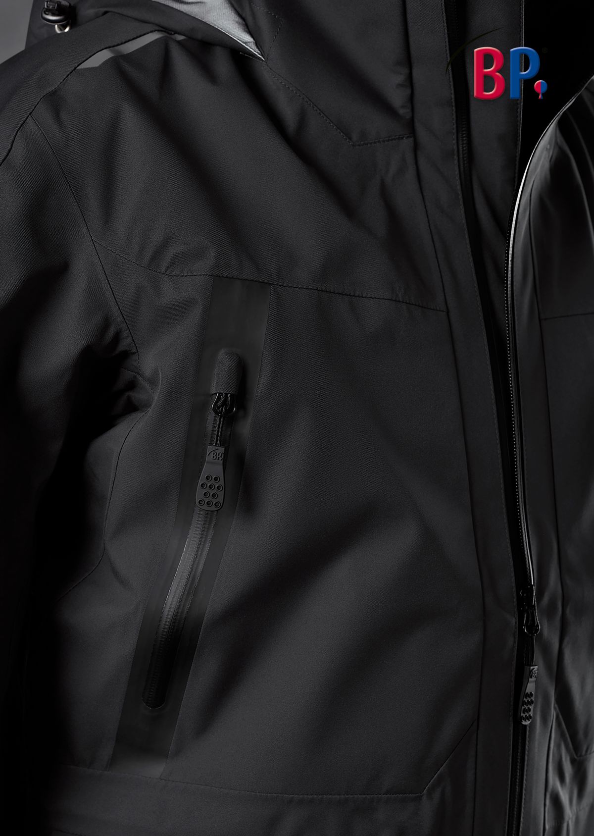1831-104-0032 BP® Leichte Wetterschutz-Arbeitsjacke schwarz Thumbnail 2