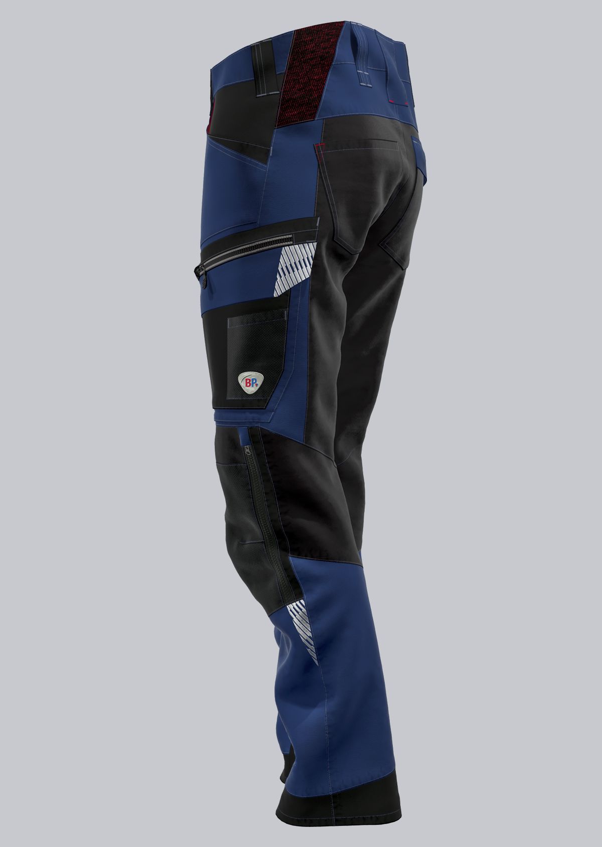 1968-570-1432 BP® Lightweight hybrid work trousers with knee pad pockets night blue/black Thumbnail 1