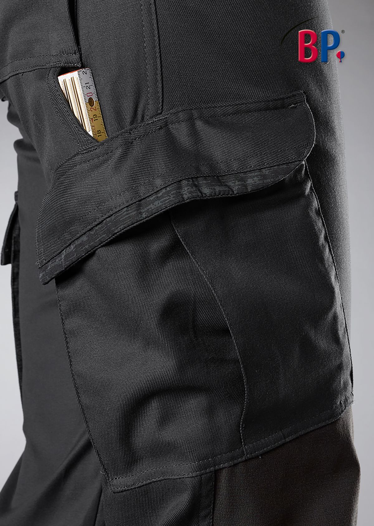 1826-033-0032 BP® Leichte Stretch-Arbeitshose mit Knieverstärkung schwarz Thumbnail 2