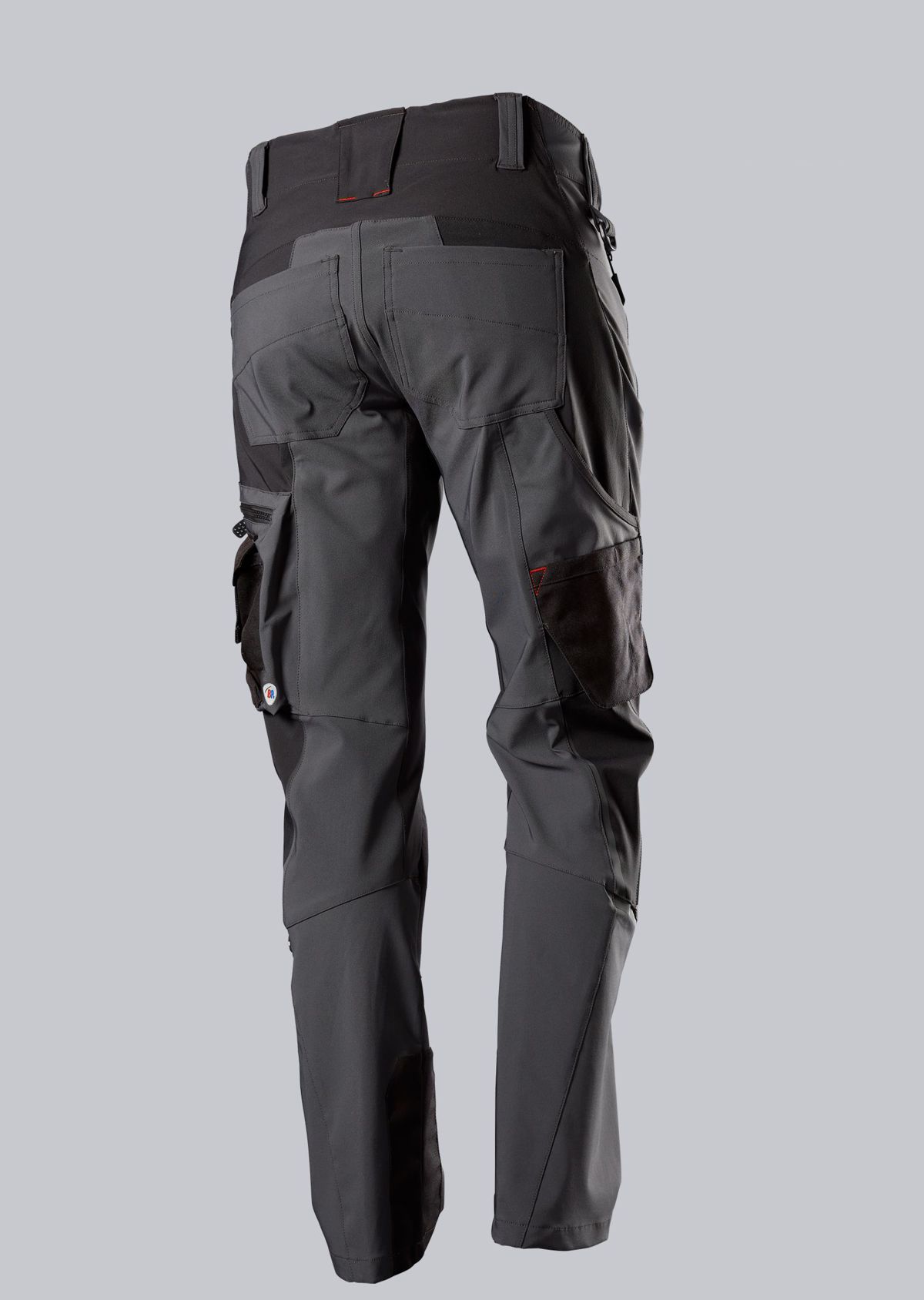 1861-620-5632 BP® Super-stretch work trousers with knee pad pockets anthracite/black Thumbnail 1