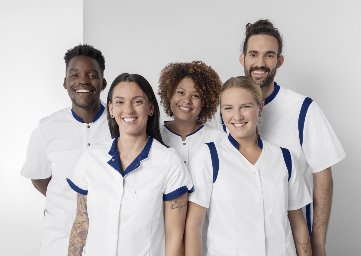 BP® Tunique hommes blanc/bleu nuit Thumbnail 4