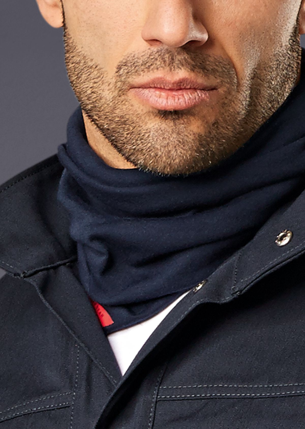 2410-196-10 BP® Ronde sjaal donkerblauw Hoofdafbeelding