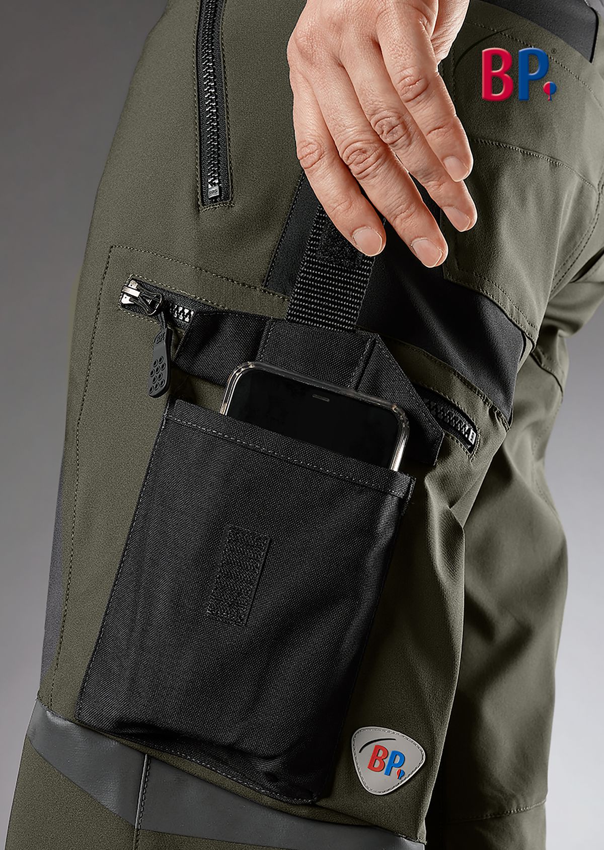 BP® Superstretch-Shorts oliv/schwarz Thumbnail 2