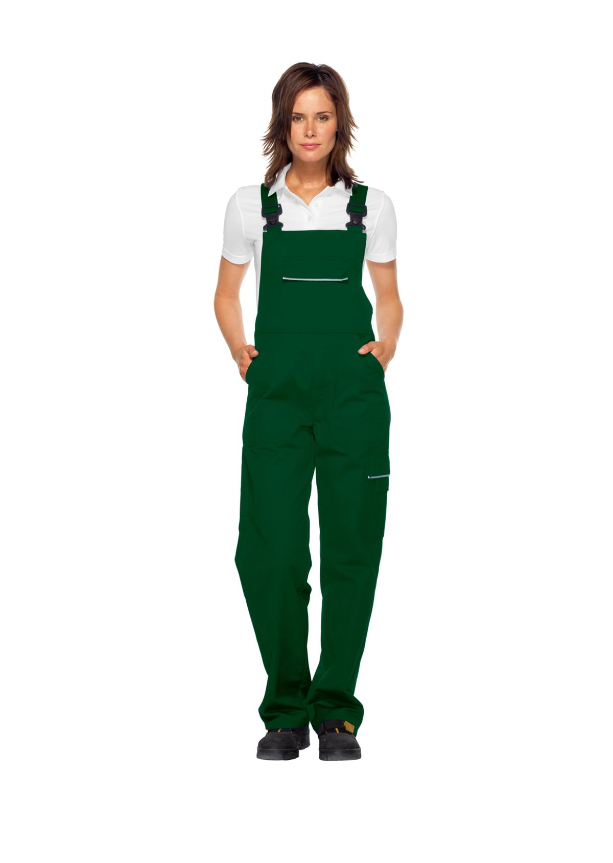 1604-559-74 BP® Latzhose mit verdeckten Knöpfen mittelgrün Thumbnail 3