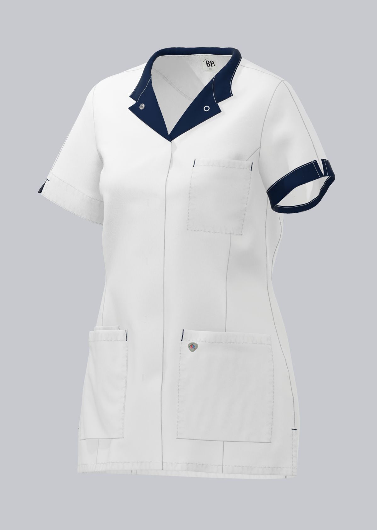 1600-485-2110 BP® Tuniek voor dames wit/nachtblauw Hoofdafbeelding