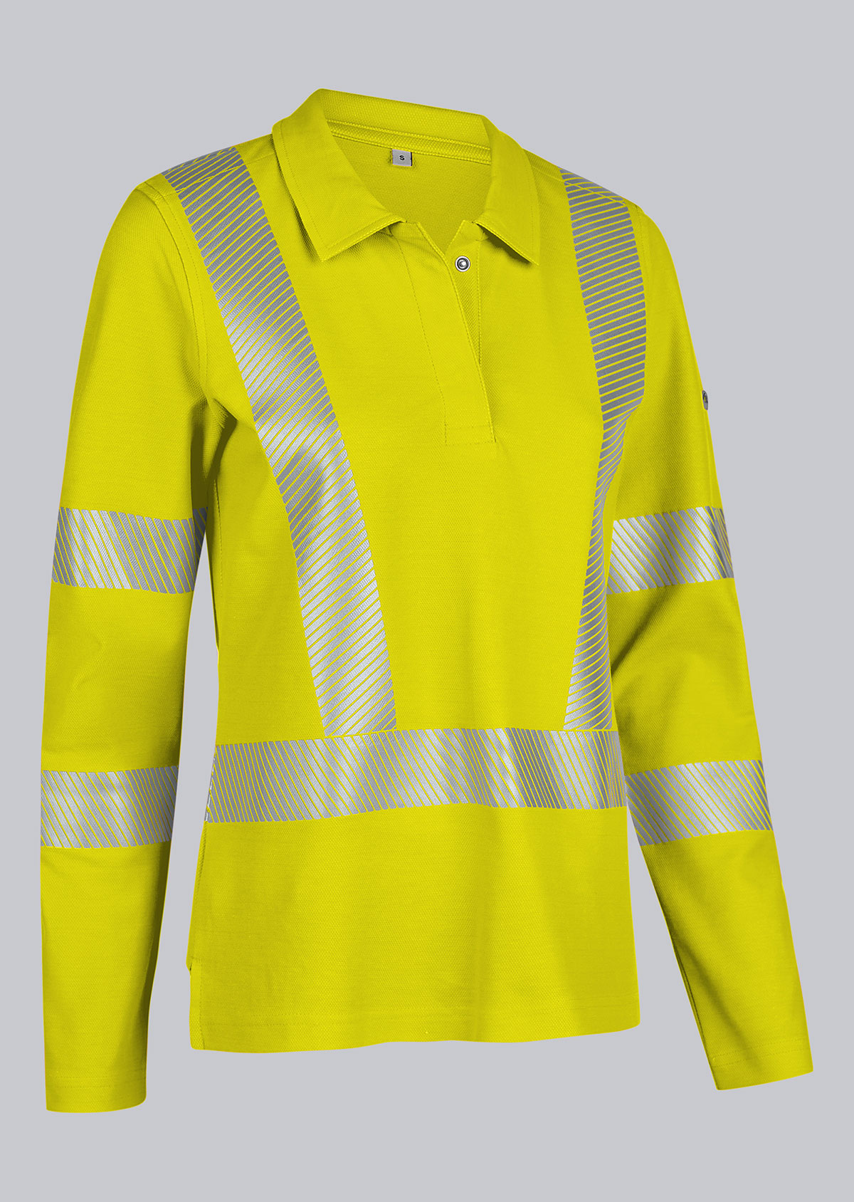 BP® Warnschutz-Langarmpoloshirt für Damen warngelb Thumbnail 1