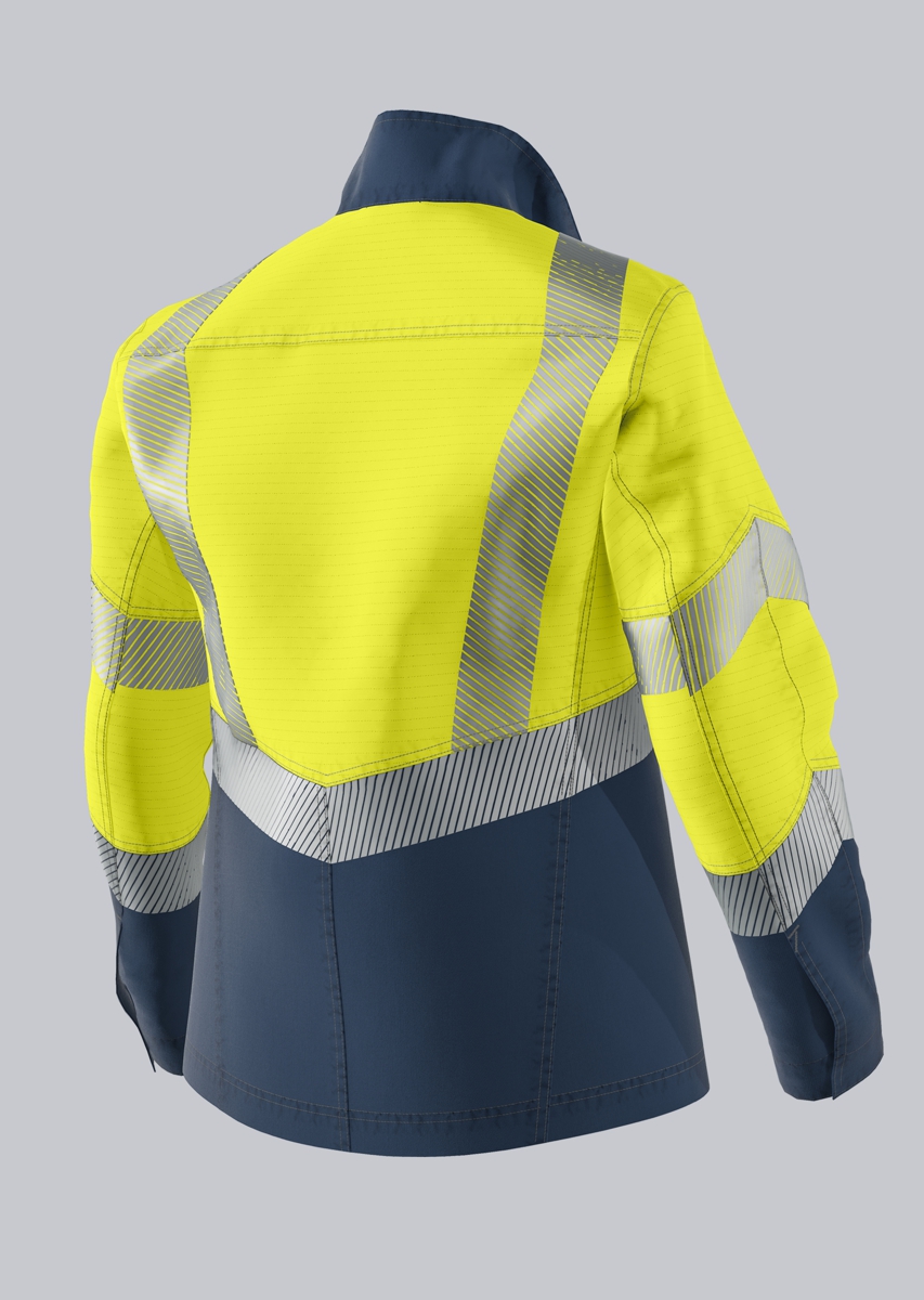 2248-590-6614_BP® Leichte Warnschutz-Multinorm-Jacke APC2 für Damen_warngelb/nachtblau_Bild 2