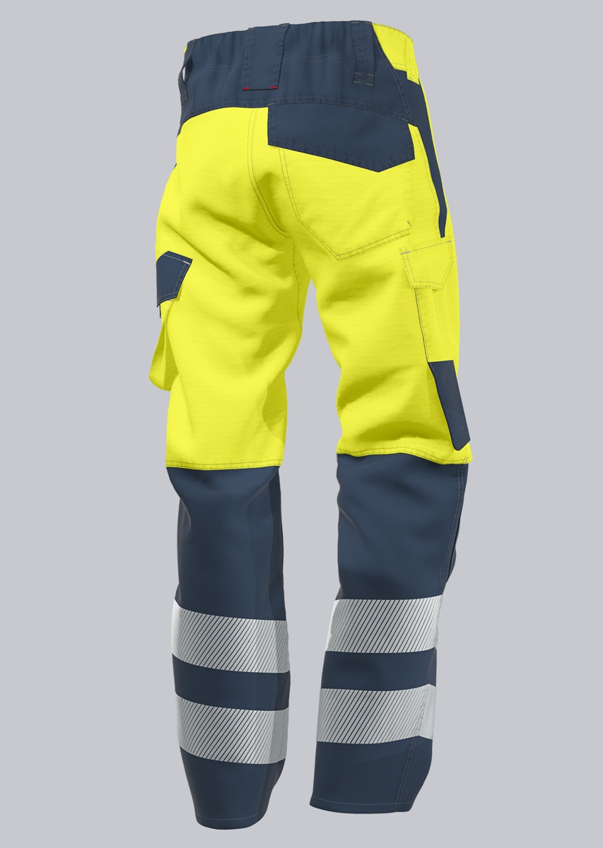 2236-590-6614 BP® Lichte multinorm-broek met hoge zichtbaarheid APC2 signaalgeel/nachtblauw Thumbnail 1