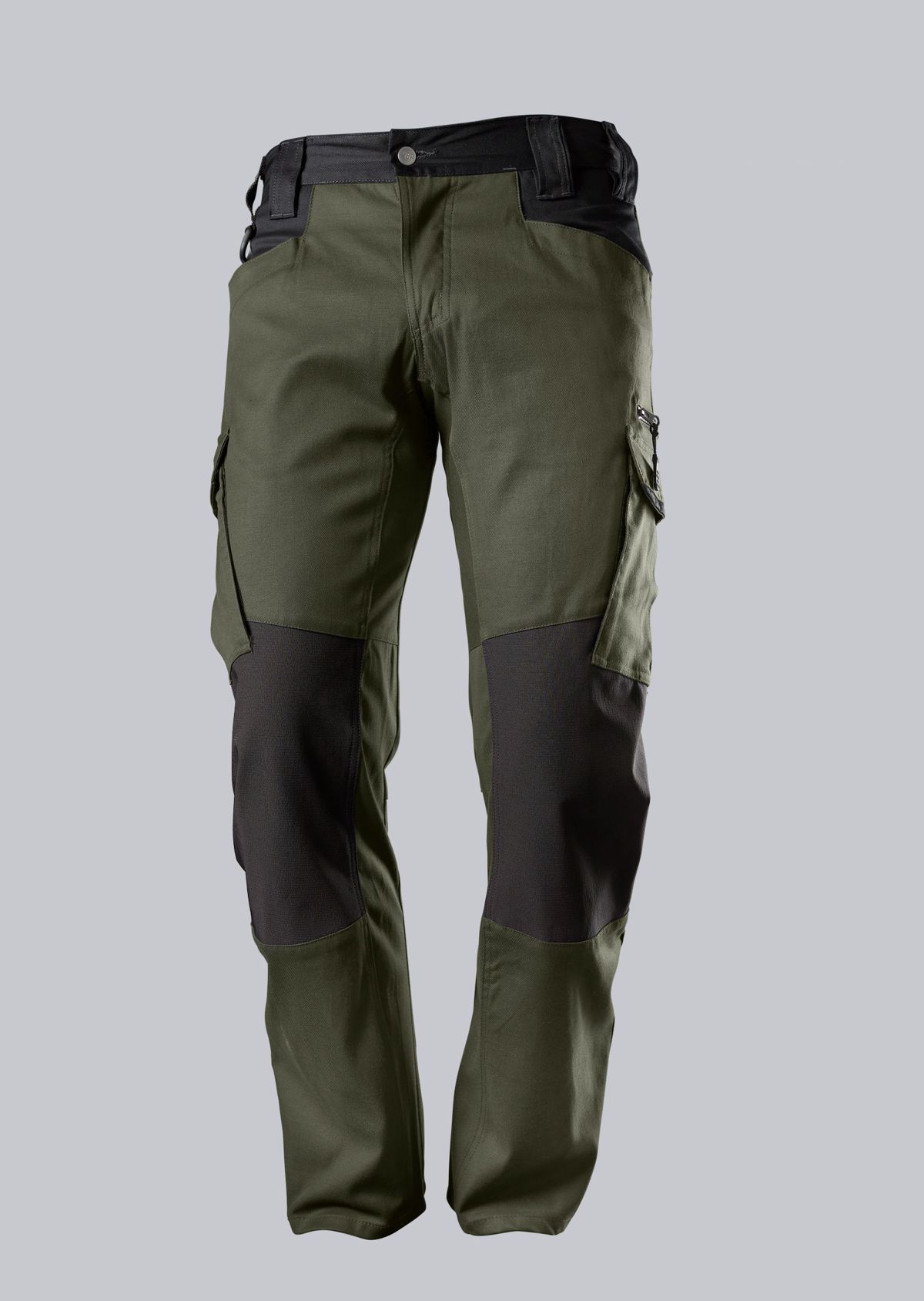 1826-033-7332 BP® Lichte stretch-werkbroek met verstevigde knieën olijf/zwart Hoofdafbeelding